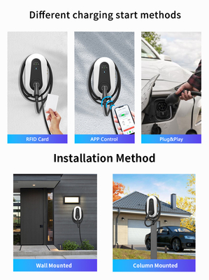 7 kW 11 kW 22 kW Chargeur de voiture pour la maison Chargeur de courant alternatif intelligent IEC62196 IEC62955