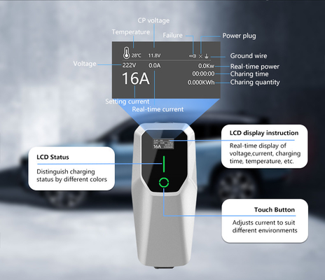 Type 1 3.5KW 7KW 11KW AC Niveau 1 2 Wall Box Ev Chargeur sur le parking de la rue