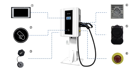 Projets résidentiels Chargeur à écran tactile 4,3 pouces Station de véhicule électrique CCS