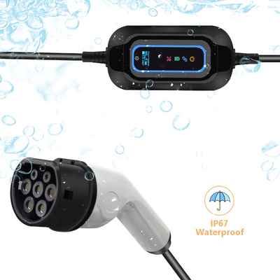 Écran LCD 7 kW chargeur à chargeuse unique de type 2 pour voiture électrique