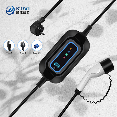 KIWI Chargeur électrique pour véhicules électriques AC Type 1 2 16A Station de recharge pour véhicules électriques domestiques Longueur du câble 5M