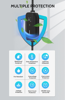 KIWI 11KW chargeur portable de véhicules électriques J1772 Connexion de type 2 pour station de charge de voiture électrique
