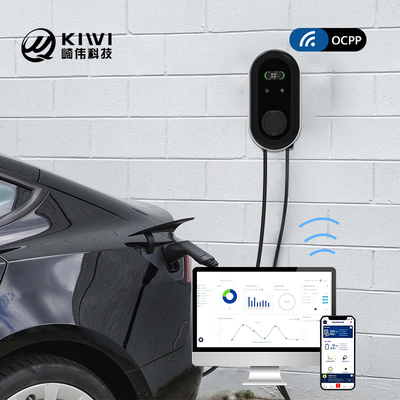 Station de recharge de véhicules électriques de type 2 à trois phases de 11 kW avec application RFID et protection contre les fuites de courant alternatif