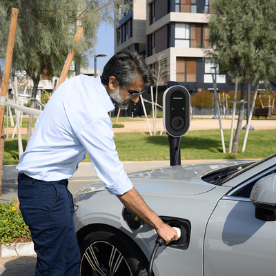 Chargeur électrique rapide KIWI 22KW monté au mur/colonne pour tension d'entrée et câble de type 380v 1 2