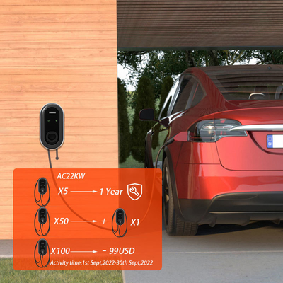 22kW 3 phases de recharge rapide en branche GB/T OCPP Wall Box EV Station de recharge pour voitures électriques