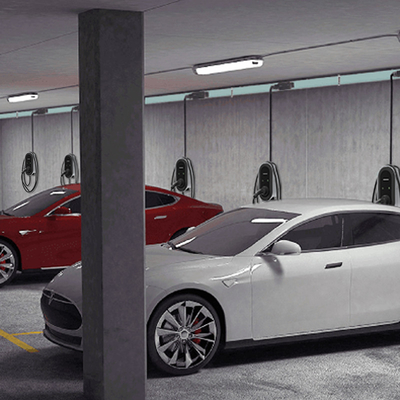 Station de recharge de véhicules électriques électriques de niveau 2 à courant alternatif de phase 1 GBT avec sortie et surveillance de tension de 7 kW
