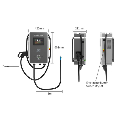 RS485 Communication point à point 30kW DC Chargeur rapide de niveau 3 pour pile de recharge de Shenzhen