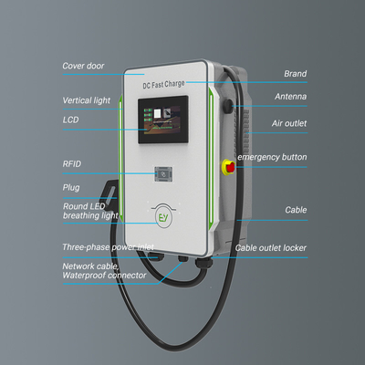 Chargeur de boîte de rangement en courant continu 30 kW 40 kW Voiture CCS 40A Chargeur rapide de véhicule électrique 600V Fréquence réseau 50Hz
