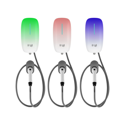 Chargeur de voiture électrique portable de 7 kW à courant continu rapide 220V avec détection de température de connexion et support de sol mural