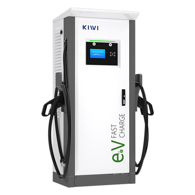 60kW ~ 150kW pile de chargeurs de véhicules électriques en courant continu double chargeur de pistolet au sol Station de charge rapide de voiture électrique en courant continu