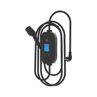 Chargeur électrique portable de 3,5 kW à phase unique monté sur le mur avec prise de charge et détection de l'isolation